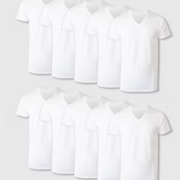 Hanes Other - Hanes 10 Pack Men's V-Neck Soft and Breathable Tees